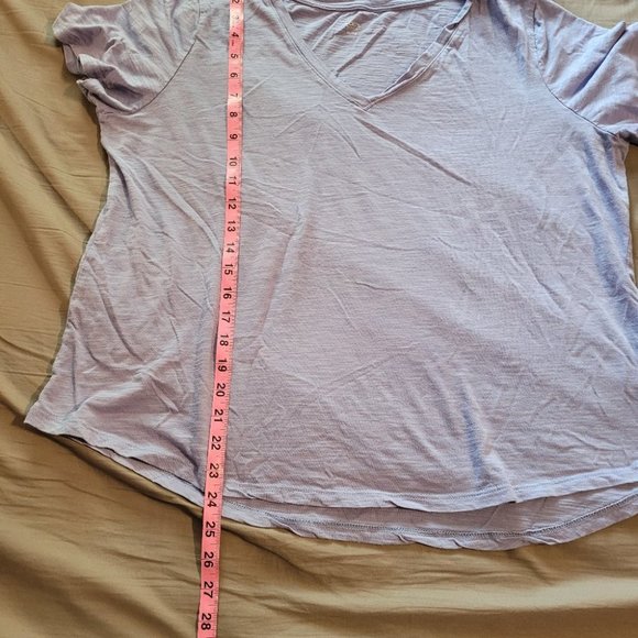 XL Ricki's Basic Purple V-Neck Tee - Picture 9 of 9